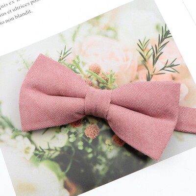 Meeste ülipehme udune seemisnahast vanema-lapse kikilipsu komplekt Macarons ühevärviline klassikalise disainiga armas liblikas punane roheline sinine roosa lips