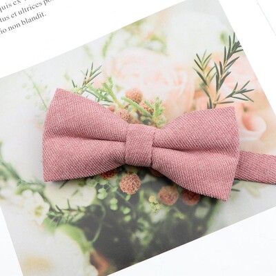 Meeste ülipehme udune seemisnahast vanema-lapse kikilipsu komplekt Macarons ühevärviline klassikalise disainiga armas liblikas punane roheline sinine roosa lips