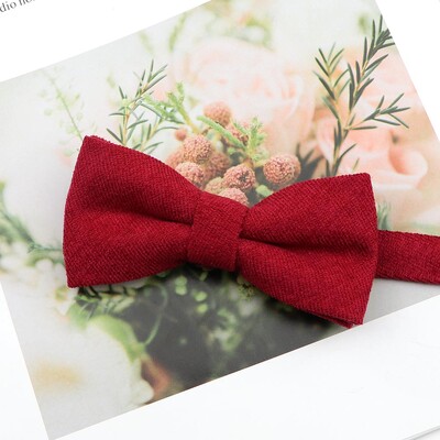 Meeste ülipehme udune seemisnahast vanema-lapse kikilipsu komplekt Macarons ühevärviline klassikalise disainiga armas liblikas punane roheline sinine roosa lips