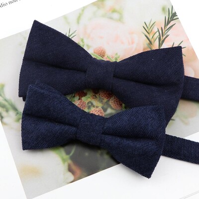 Meeste ülipehme udune seemisnahast vanema-lapse kikilipsu komplekt Macarons ühevärviline klassikalise disainiga armas liblikas punane roheline sinine roosa lips