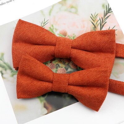 Meeste ülipehme udune seemisnahast vanema-lapse kikilipsu komplekt Macarons ühevärviline klassikalise disainiga armas liblikas punane roheline sinine roosa lips