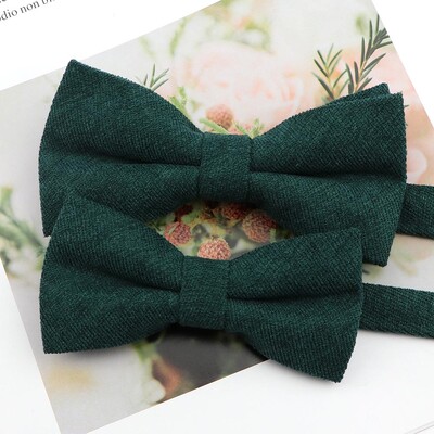 Meeste ülipehme udune seemisnahast vanema-lapse kikilipsu komplekt Macarons ühevärviline klassikalise disainiga armas liblikas punane roheline sinine roosa lips