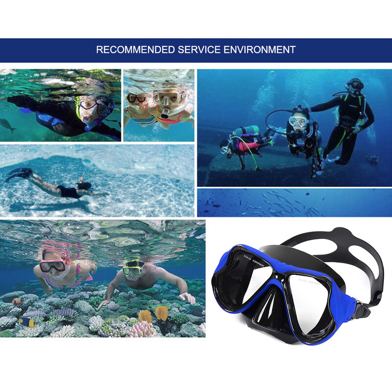 Mască de snorkeling profesională Ochelari de scufundări cu vedere panoramică panoramică Ochelari de scufundări rezistenti la uzură Ochelari de sport pentru înot gratuit