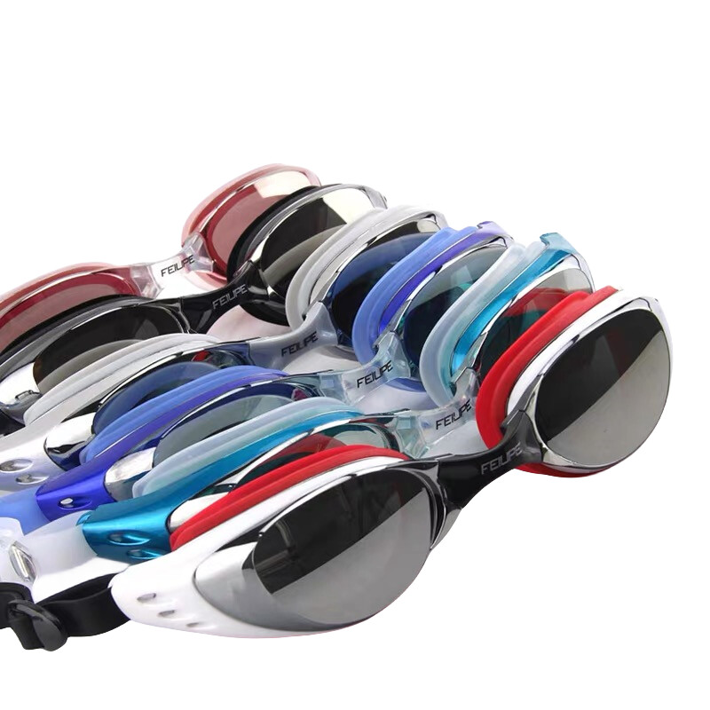 Ochelari de înot profesioniști Bărbați Femei Electroplate UV400 Ochelari impermeabili Ochelari din silicon anti-aburire pentru scufundări cu apă