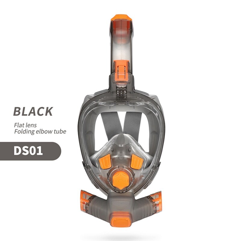 Mască snorkel Bărbat Femeie Scuba Subacvatică Mască de scufundare completă Portocaliu și gri (L/XL)