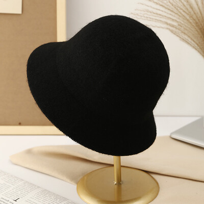 Pălării de buchet de lână de iarnă pentru femei Căciuli de pescar calde tricotate de epocă MAXSITI U