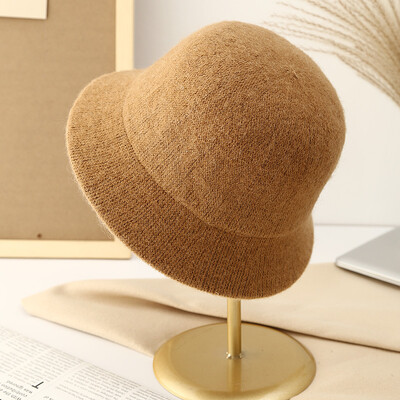 Pălării de buchet de lână de iarnă pentru femei Căciuli de pescar calde tricotate de epocă MAXSITI U