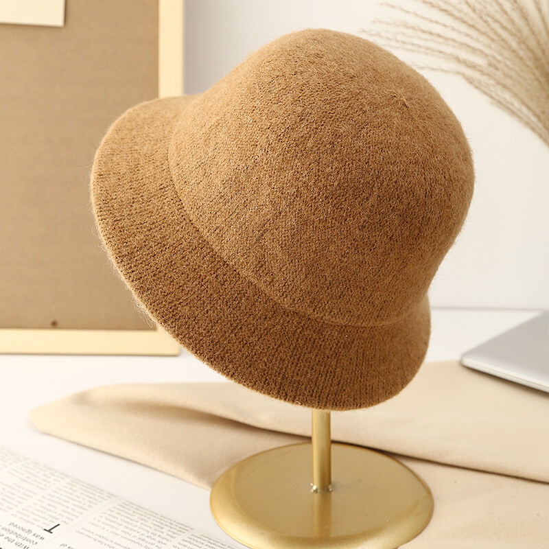 Pălării de buchet de lână de iarnă pentru femei Căciuli de pescar calde tricotate de epocă MAXSITI U