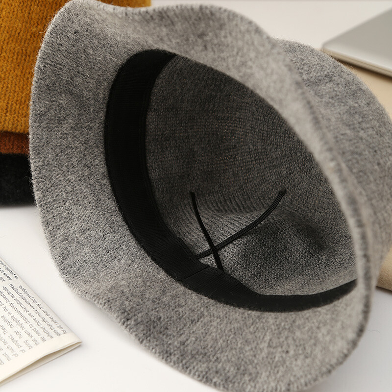 Pălării de buchet de lână de iarnă pentru femei Căciuli de pescar calde tricotate de epocă MAXSITI U