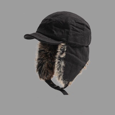 japonez, vintage, stil colegiu, în aer liber, călărie, bomber, șapcă de protecție caldă pentru urechi, zbor Y2k, pălărie de blană, îngroșată, Ushanka