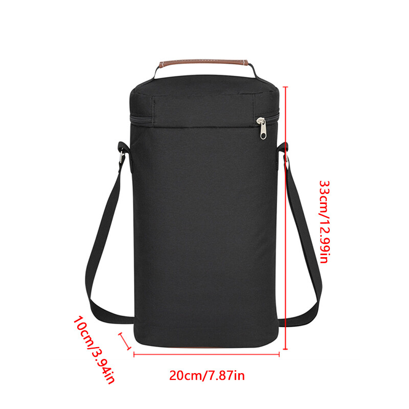 7 L dzesētāja vīna pudeles izolācijas maisiņš vīna termiskajam 2 dzērienu pudeles alum āra pārnēsājamam viesībām ceļojumu pārvadātājs vīna dzesētāja maisiņi