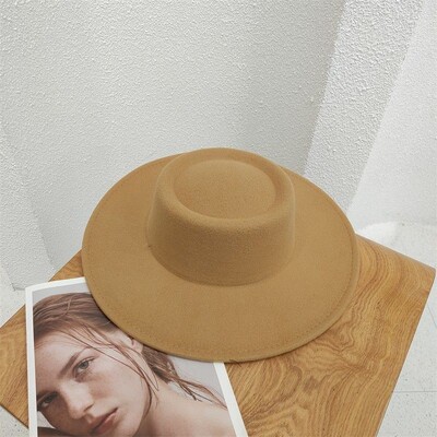 Toamnă Iarnă Pălărie Plată pentru Boater pentru Femei Pălărie Fedora cu boruri largi Căciulă de jazz Căciulă clasică pentru jucător de meche Pălărie pentru fete