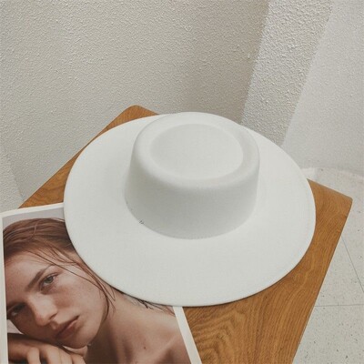 Toamnă Iarnă Pălărie Plată pentru Boater pentru Femei Pălărie Fedora cu boruri largi Căciulă de jazz Căciulă clasică pentru jucător de meche Pălărie pentru fete