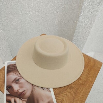 Toamnă Iarnă Pălărie Plată pentru Boater pentru Femei Pălărie Fedora cu boruri largi Căciulă de jazz Căciulă clasică pentru jucător de meche Pălărie pentru fete