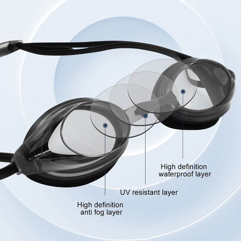 Ochelari de înot profesioniști AOLIKES, anti-ceață, impermeabili, protecție UV, gel de siliciu, ochelari de scufundări, bărbați, femei, ochelari de înot