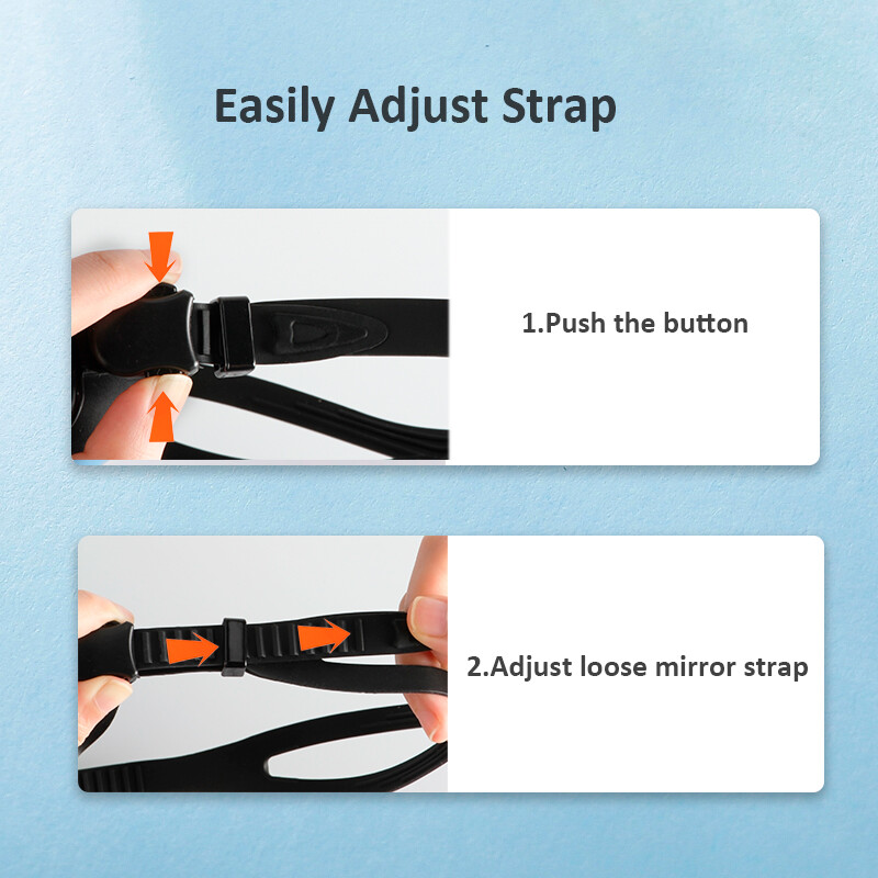 Naočale za plivanje velikog okvira Vodootporne naočale protiv zamagljivanja za plivanje za muškarce Žene Bazen Silikonske naočale za plivanje na plaži