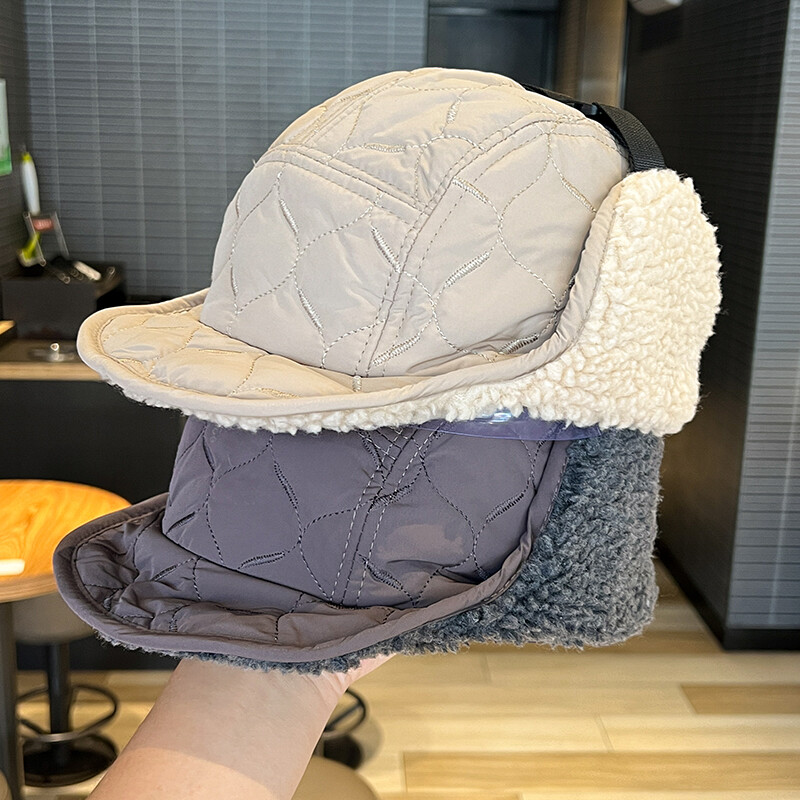 Pălărie Leifeng cu două fețe, îngroșată, rezistentă la vânt, bărbați, femei, iarnă, lână, caldă, călărie de protecție pentru urechi, în aer liber, schi, ciclism, pilot, șapcă pentru urechi.