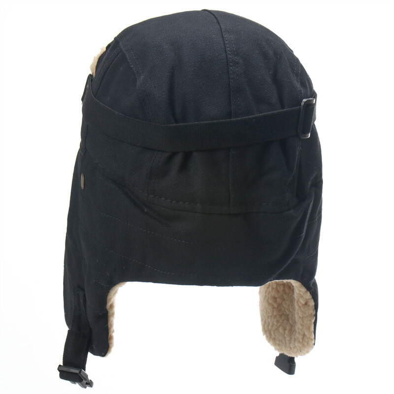 SupSindy armijas militārās Ushanka vīriešu un sieviešu vēja necaurlaidīgas ziemas bumbvedēja cepures ar aizsargbrillēm, siltas jēra vilnas pilota austiņas, termo sniega cepures