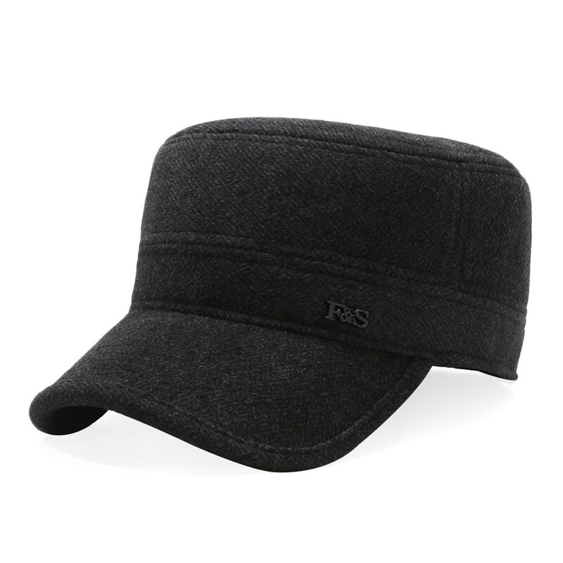 Āra ausu aizsardzības ziemas cepure, vēja necaurlaidīga silta beisbola cepure, gadījuma regulējama, regulējama vīriešu cepure