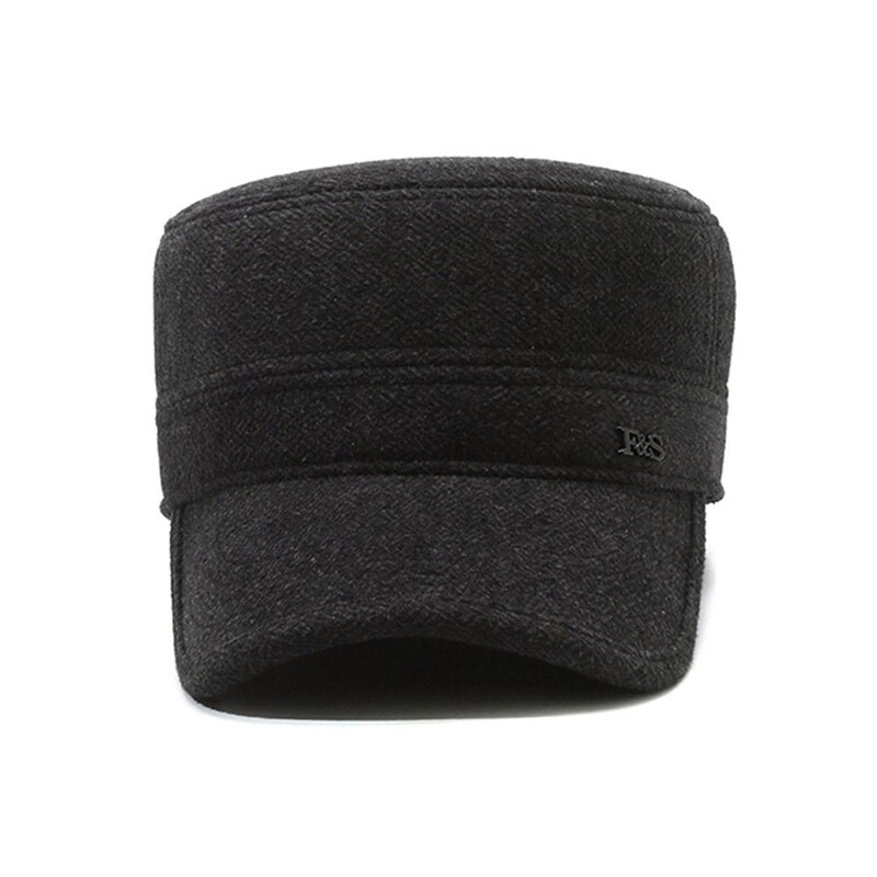 Āra ausu aizsardzības ziemas cepure, vēja necaurlaidīga silta beisbola cepure, gadījuma regulējama, regulējama vīriešu cepure