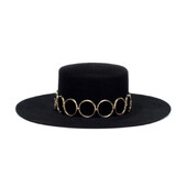 2023, nouă pălărie fedora pentru femei, cu lanț inel, sombrero de metal pentru hombre, pălării de top, sombreros de modă para mujer para el sol шляпа женская