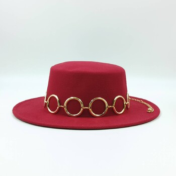 2023 нова федора шапка за жени Ring chain metal sombrero hombre top hats fashion sombreros para mujer para el sol шляпа женская