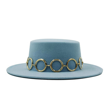 2023 нова федора шапка за жени Ring chain metal sombrero hombre top hats fashion sombreros para mujer para el sol шляпа женская