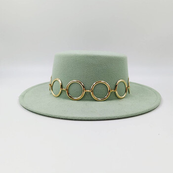 2023 нова федора шапка за жени Ring chain metal sombrero hombre top hats fashion sombreros para mujer para el sol шляпа женская