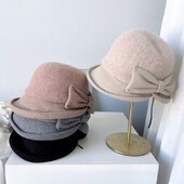 Pălărie ocazională din tweed pentru femei, căciulă de toamnă, fedora, fată, artistă franceză, caldă, moale, lână, căciulă de iarnă, șapcă, epocă, elegantă, doamnă