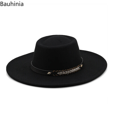 Pălării Fedoras din pâslă în stil britanic pentru femei, cu boruri largi de 9,5 cm, bărbați, șapci de jazz formale de lux, rochie de mireasă, pălărie Chapeau Femme