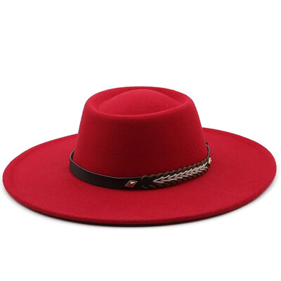 Pălării Fedoras din pâslă în stil britanic pentru femei, cu boruri largi de 9,5 cm, bărbați, șapci de jazz formale de lux, rochie de mireasă, pălărie Chapeau Femme