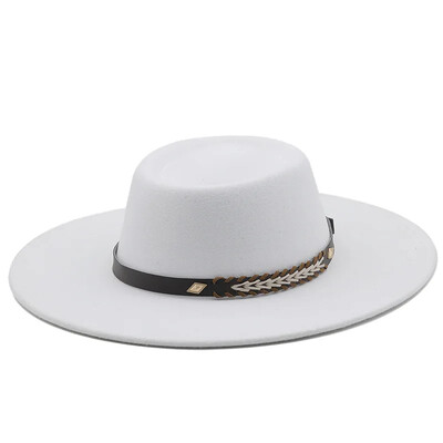 Pălării Fedoras din pâslă în stil britanic pentru femei, cu boruri largi de 9,5 cm, bărbați, șapci de jazz formale de lux, rochie de mireasă, pălărie Chapeau Femme