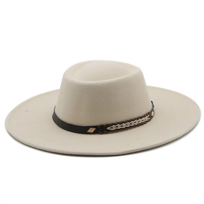Pălării Fedoras din pâslă în stil britanic pentru femei, cu boruri largi de 9,5 cm, bărbați, șapci de jazz formale de lux, rochie de mireasă, pălărie Chapeau Femme