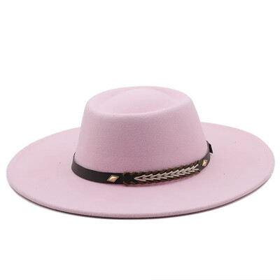 Pălării Fedoras din pâslă în stil britanic pentru femei, cu boruri largi de 9,5 cm, bărbați, șapci de jazz formale de lux, rochie de mireasă, pălărie Chapeau Femme