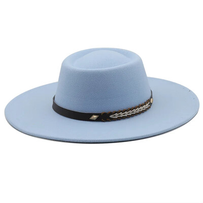 Pălării Fedoras din pâslă în stil britanic pentru femei, cu boruri largi de 9,5 cm, bărbați, șapci de jazz formale de lux, rochie de mireasă, pălărie Chapeau Femme