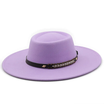 Pălării Fedoras din pâslă în stil britanic pentru femei, cu boruri largi de 9,5 cm, bărbați, șapci de jazz formale de lux, rochie de mireasă, pălărie Chapeau Femme