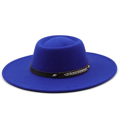 Pălării Fedoras din pâslă în stil britanic pentru femei, cu boruri largi de 9,5 cm, bărbați, șapci de jazz formale de lux, rochie de mireasă, pălărie Chapeau Femme