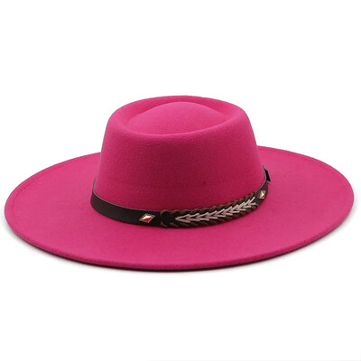 Pălării Fedoras din pâslă în stil britanic pentru femei, cu boruri largi de 9,5 cm, bărbați, șapci de jazz formale de lux, rochie de mireasă, pălărie Chapeau Femme