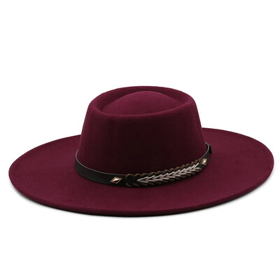 Pălării Fedoras din pâslă în stil britanic pentru femei, cu boruri largi de 9,5 cm, bărbați, șapci de jazz formale de lux, rochie de mireasă, pălărie Chapeau Femme