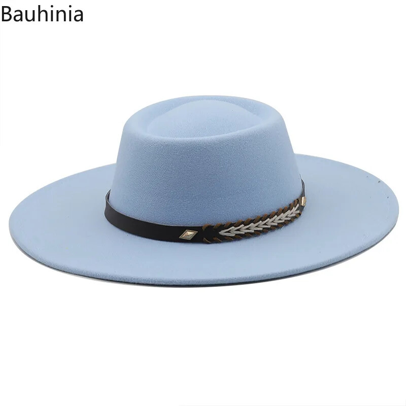 Pălării Fedoras din pâslă în stil britanic pentru femei, cu boruri largi de 9,5 cm, bărbați, șapci de jazz formale de lux, rochie de mireasă, pălărie Chapeau Femme