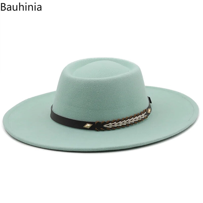 Pălării Fedoras din pâslă în stil britanic pentru femei, cu boruri largi de 9,5 cm, bărbați, șapci de jazz formale de lux, rochie de mireasă, pălărie Chapeau Femme