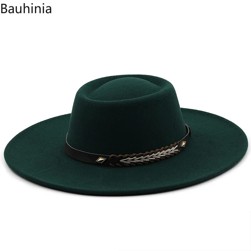 Pălării Fedoras din pâslă în stil britanic pentru femei, cu boruri largi de 9,5 cm, bărbați, șapci de jazz formale de lux, rochie de mireasă, pălărie Chapeau Femme