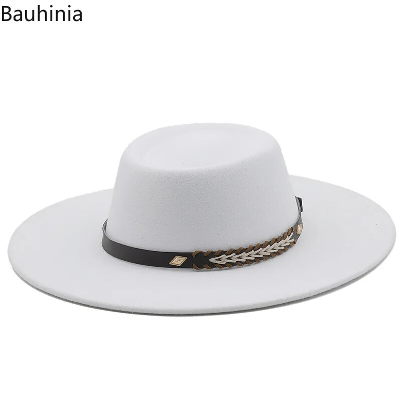 Pălării Fedoras din pâslă în stil britanic pentru femei, cu boruri largi de 9,5 cm, bărbați, șapci de jazz formale de lux, rochie de mireasă, pălărie Chapeau Femme