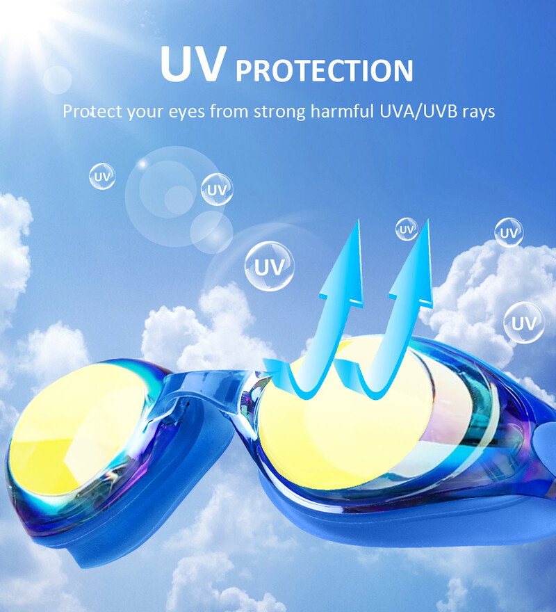 Profesionālas pretmiglas peldēšanas brilles, ūdensnecaurlaidīgas peldēšanas brilles vīriešiem, regulējamas deguna tilta brilles