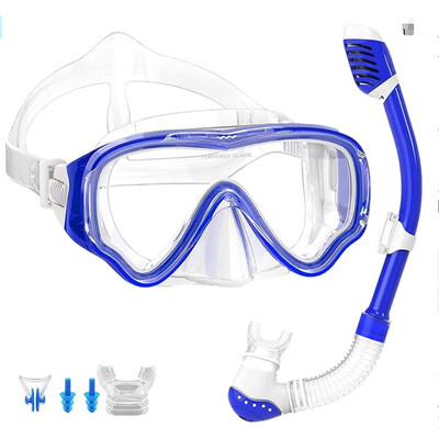 Mască de scufundare pentru copii HB Mască de scufundare pentru copii Full Face HD Anti-ceață Set de mască de scufundare subacvatică Echipament de snorkel pentru înot pentru copii