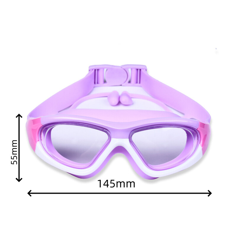 Ochelari de înot pentru copii de înaltă definiție pentru băieți și fete, ochelari de înot anti-aburire, ochelari de protecție cu cadru mare, siliciu confortabil