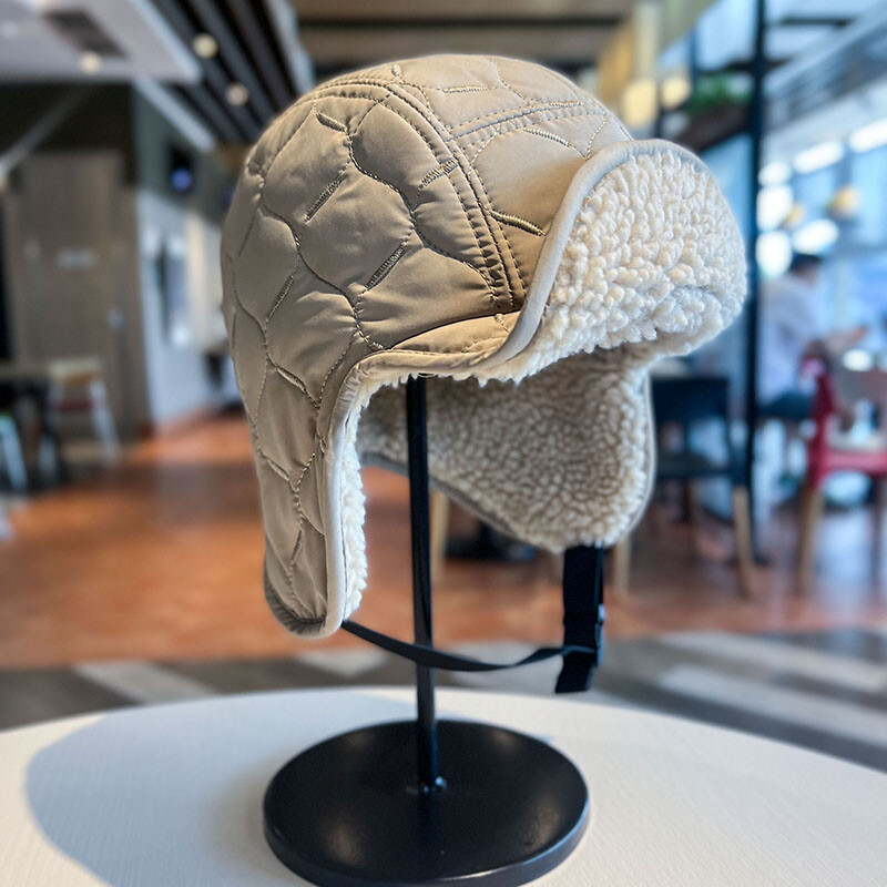 Bărbați și femei japoneze, lână de miel îngroșată de iarnă, protecție caldă a urechilor, pălărie lei Feng, călărie cu două fețe, în aer liber, călărie de schi.