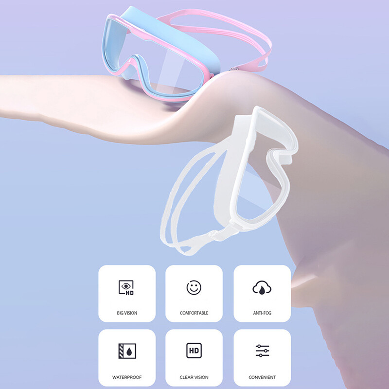 Ochelari de înot pentru copii Copii mici 3-15 Anti-ceață Fără scurgeri Ochelari de înot cu vedere largă și clare Băieți Fete Piscina Plajă Accesorii de înot