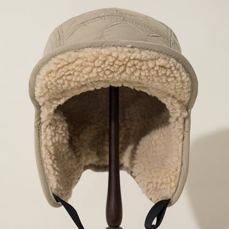 Noua îmbrăcăminte față-verso Pălării de bombardier cu protecție pentru urechi pentru bărbați și femei, călărie în aer liber, călărie caldă și fleece, rezistentă la vânt, șapcă Lei Feng de iarnă
