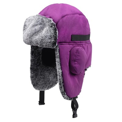 Căciulă de iarnă pentru urechi din blană Ushanka, căciulă rusă de bombardier, impermeabilă, caldă, termică, capcană, femei, bărbați